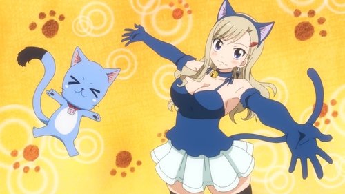 La chica y el gato azul